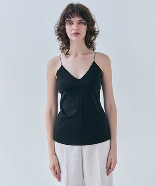  【洗える・Precious 7月号掲載】ABELIA / コットンVラインカップ付きキャミソール