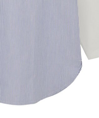 Green Parks 裾ドッキングホワイトインナー Stripe White