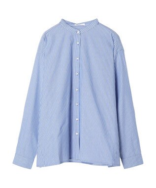 CRAFT STANDARD BOUTIQUE バックフリルシャツ Stripe Blue