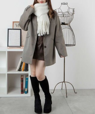 WEGO 【ユニセックス着用ITEM】リブニットストール ホワイト