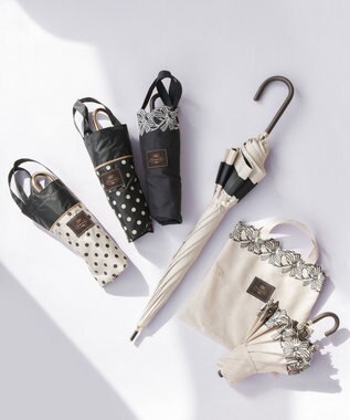 TOCCA 【晴雨兼用】SIDE RIBBON UMBRELLA 長傘 ベージュ系