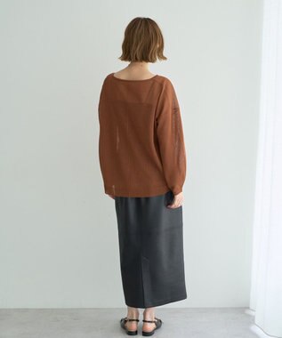 YECCA VECCA レザーライクナロースカート Black