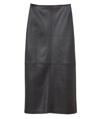 YECCA VECCA レザーライクナロースカート Black