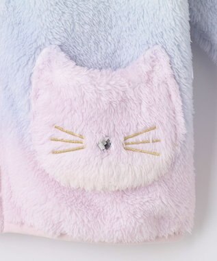 ANY KIDS ネコポケットボアブルゾン レインボー