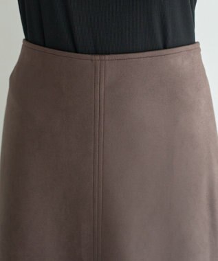 YECCA VECCA レザーライクナロースカート Brown