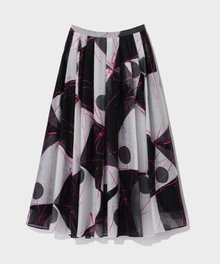 GRACE CONTINENTAL ペイントシアースカート ブラック