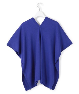 23区 S 【洗える】コンパクトウール マルチウェイ ニットポンチョ ブルー系