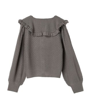 Green Parks ・Ｐｅｔｉｔ　Ｆｌｅｕｒ　ビッグカラーニットカーデ Gray