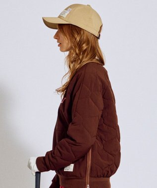 PW CIRCULUS 【3層レイヤー構造ボンディング×中綿キルティング】【WOMEN】中綿プルオーバー  ゴルフウェア レディース ダークブラウン系