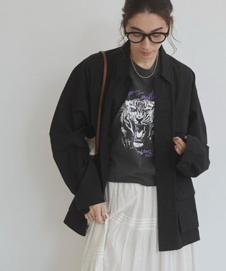 WEGO 【ANGIE VINTAGE】ミリタリー シャツジャケット ブラック