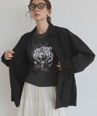 WEGO 【ANGIE VINTAGE】ミリタリー シャツジャケット ブラック