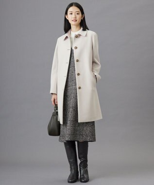 J.PRESS LADIES ショートビーバー ステンカラー コート ベージュ系