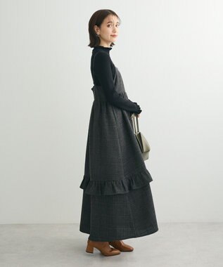 Green Parks ・ＥＬＥＮＣＡＲＥ　ＤＵＥ　ツィードキャミワンピース Black