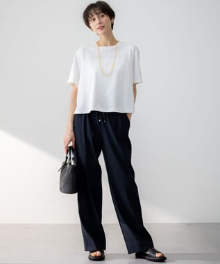 23区 【GLOW6月号掲載/洗える】スビンギザコットン クロップド Tシャツ ホワイト系