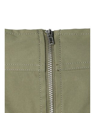 Green Parks フロントＺＩＰセミフレアスカート Black