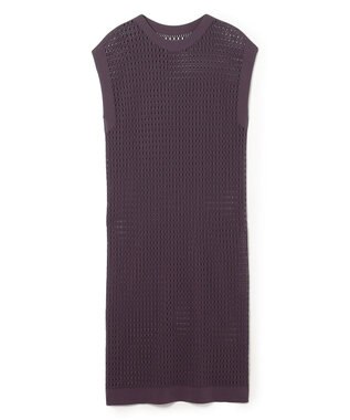 Chacott Chacott BALANCE【ノーソイングニット】メッシュニットワンピース ブラックベリー