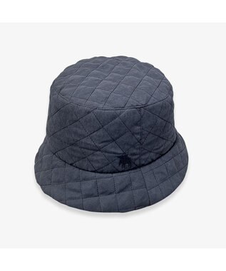 林八百吉商店 moz  バックサテンキルトバケットハット ブラック