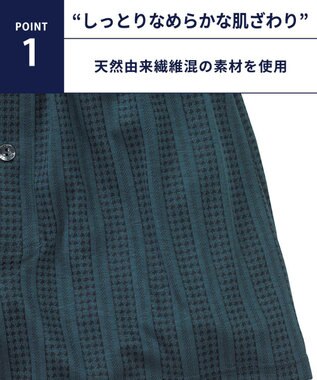 WACOAL MEN トランクス 天然由来繊維（混） しっとりなめらかな肌ざわり ニット素材 前開き GT7802 /ブロス バイ ワコールメン オリーブ
