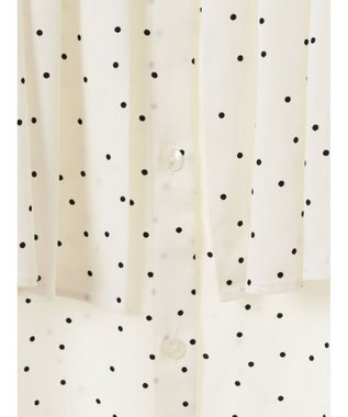 earth music&ecology ケープカラーブラウス Dot