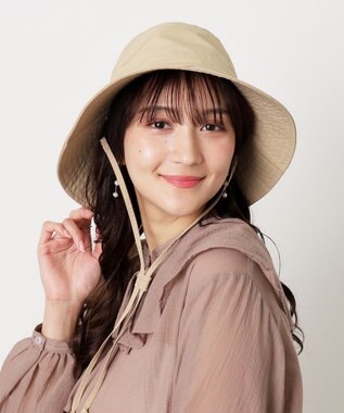 MOONBAT 【遮光ハット】フルラ (FURLA) サファリハット　遮光帽子 サイズ調整 モカブラウン