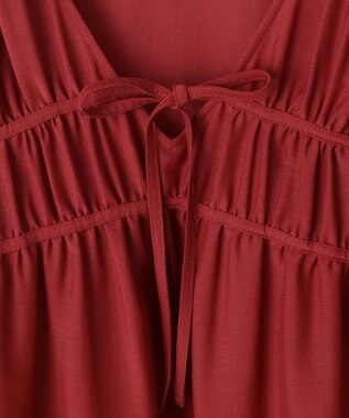 ANY SIS 【洗える】 ギャザーテント ブラウス レンガ