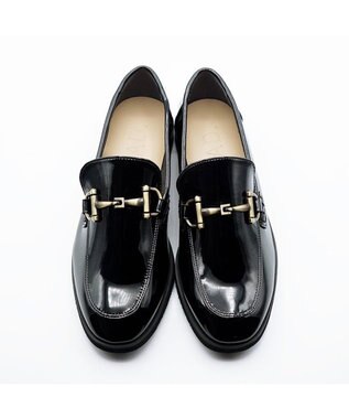 APOM 晴雨兼用　ウォーターレジストビットローファー ブラックエナメル