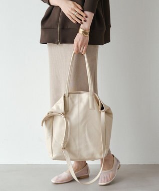 russet 【2025AW新作】《WEB限定》レザー2WAYトートバッグ(CE-1584-WEB) Ivory