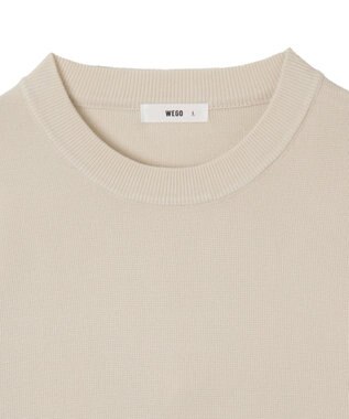 WEGO 【ユニセックス着用ITEM/MLサイズ展開】ミラノリブクルーネックプルオーバー ホワイト