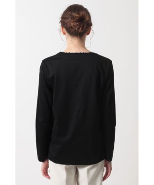 DAKS ミニハウスチェック襟 ダブルカラーTシャツ ブラック