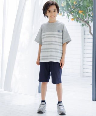 J.PRESS KIDS 【140-170cm】 ボーダービックシルエットＴシャツ グレー