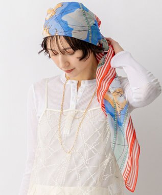 コットンシルク マップ柄 ストール