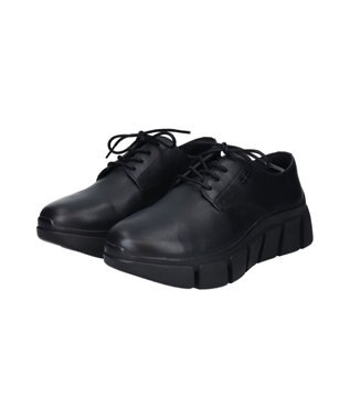 INTER-CHAUSSURES 【BUSSOLA】晴雨兼用厚底ダービーシューズ ブラック