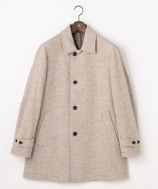 JOSEPH ABBOUD 【尾州産カシミヤブレンド素材/軽量】カシミヤブレンドアルパカヘリンボーン ステンカラーコート ベージュ系7