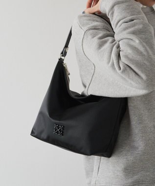 russet シンプルショルダーバッグ【クラウズナイロン】(CE-1467) Black