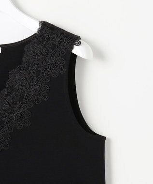 自由区 L コンパクトハイゲージレース タンクトップ ブラック