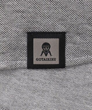 GOTAIRIKU 【吸汗速乾】クールマックス鹿の子 半袖ビズシャツ_ボタンダウン ライトグレー系