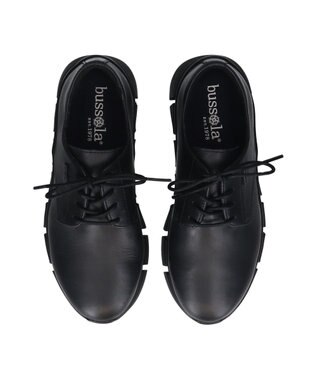 INTER-CHAUSSURES 【BUSSOLA】晴雨兼用厚底ダービーシューズ ブラック