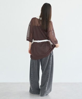 earth music&ecology シアーポロプルオーバー Brown