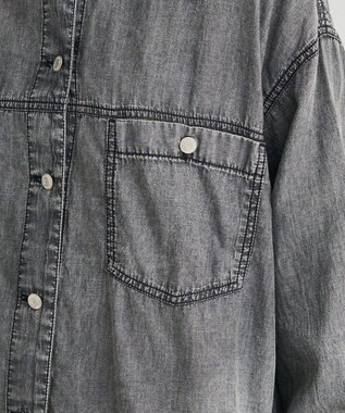 Green Parks シアーデニムシャツＧジャン Black