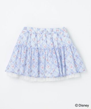 ANY KIDS 【ディズニー/マリー】チェック柄 総柄スカパン サックスブルー