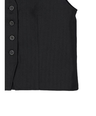 Green Parks ヘリンボーンベスト Black