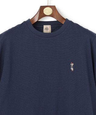 J.PRESS MEN 新デザイン【BULLDOG BOY】カノコレジメン クルーネック Tシャツ ネイビー系