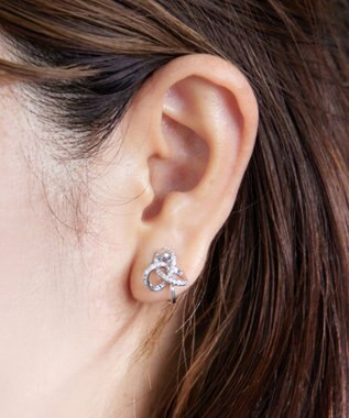 Tiaclasse 【選べる2TYPEデザイン】【金属アレルギー対応】 トゥワインピアス＆イヤリング イヤリング：シルバー