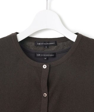 23区 S 【Oggi8月号掲載/洗える】ニットレイヤード ワンピース ダークブラウン系