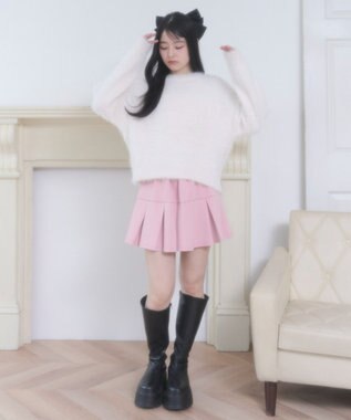 WEGO ダンボールプリーツスカパン ピンク