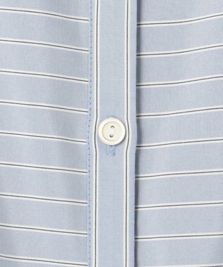 ANY SIS S 【洗える】クロップドシャツ ワンピース ブルーストライプ