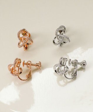 Tiaclasse 【選べる2TYPEデザイン】【金属アレルギー対応】 トゥワインピアス＆イヤリング イヤリング：シルバー