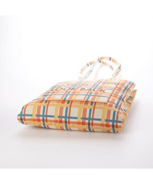 UNBILLION カシュカシュ cachecache / 柄プリント3パーテーショントートバッグ オレンジミックス