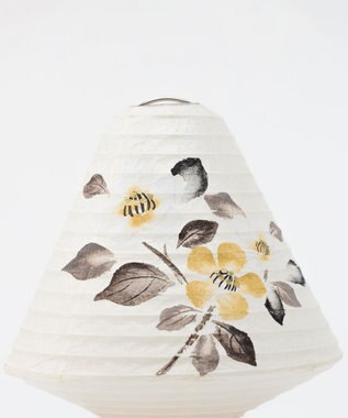 ちょうちん堂 【あかり道】〈手書絵付〉べっこう椿 ちょうちん ライト ホワイト