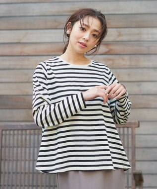 Feroux 裾フレア ロンＴ アイボリー系1